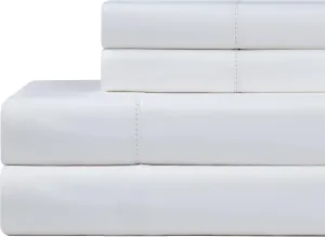 Celeste Home 610 Thread Count Pima Cotton Sheet Set, Queen, White