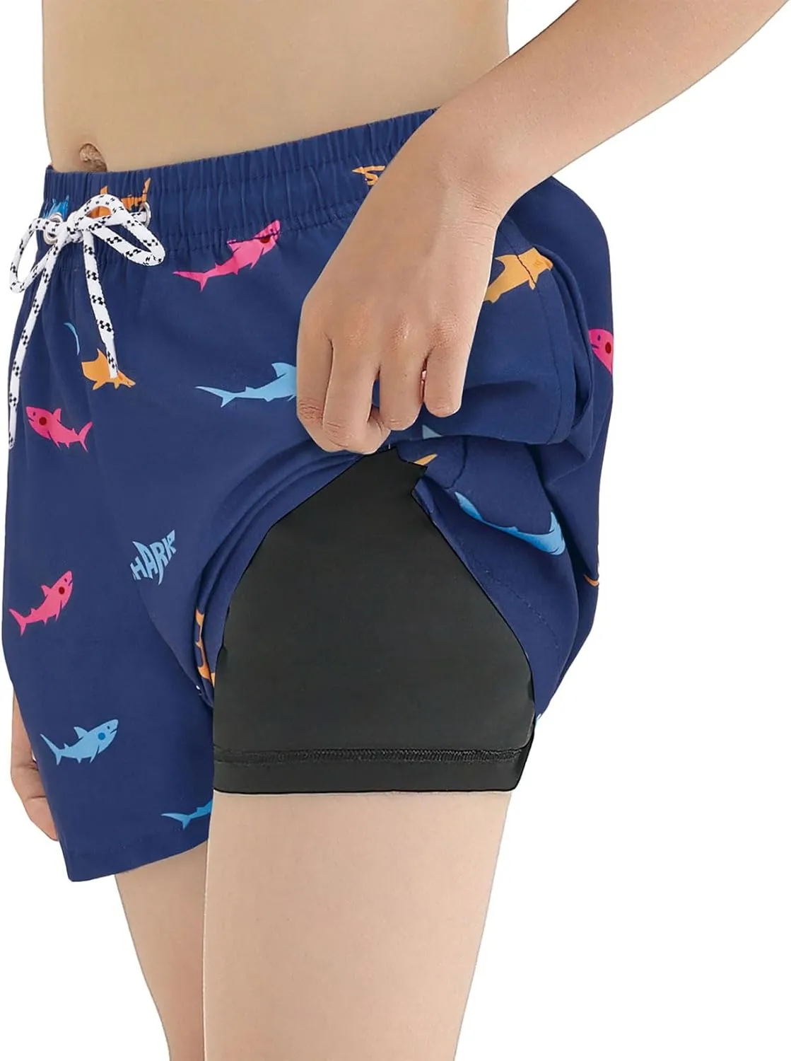 Century Star Boys Swim Trunks with Compression Liner Boys Bathing Suit Toddler Swim Trunks Beach Board Shorts Swimwear