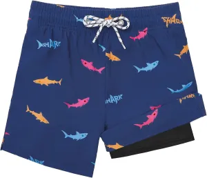 Century Star Boys Swim Trunks with Compression Liner Boys Bathing Suit Toddler Swim Trunks Beach Board Shorts Swimwear
