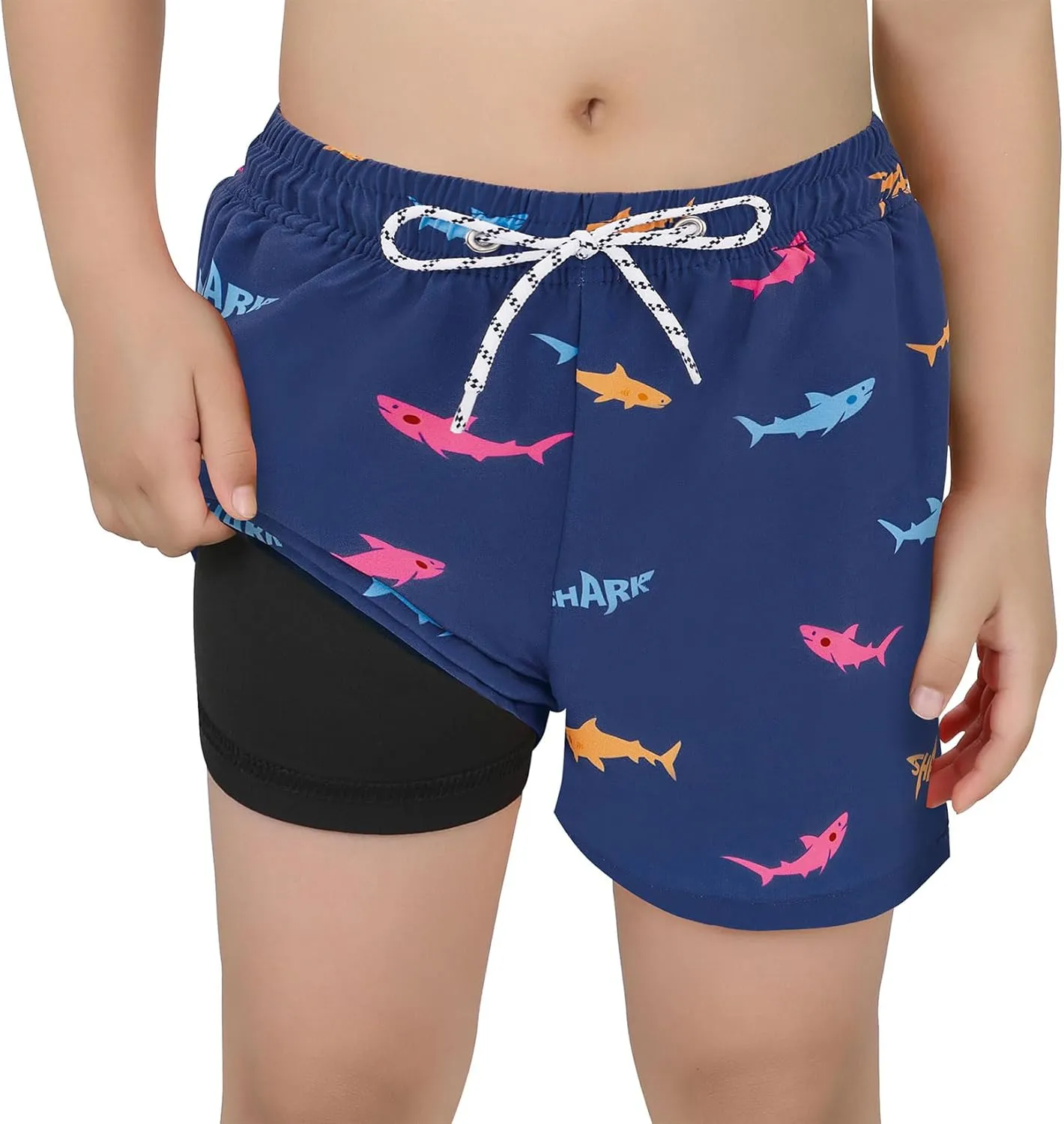Century Star Boys Swim Trunks with Compression Liner Boys Bathing Suit Toddler Swim Trunks Beach Board Shorts Swimwear