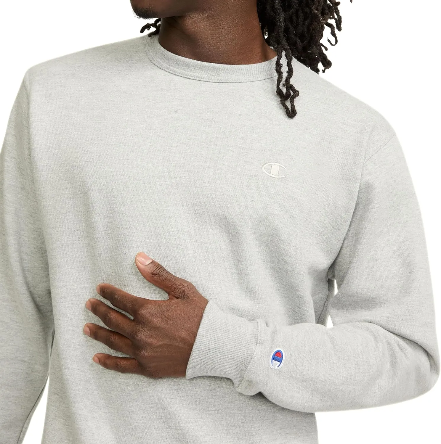 Champion Men's Crewneck, Powerblend Fleece Sweatshirt, Crewneck Sweatshirts (Reg. Or Big & Tall)