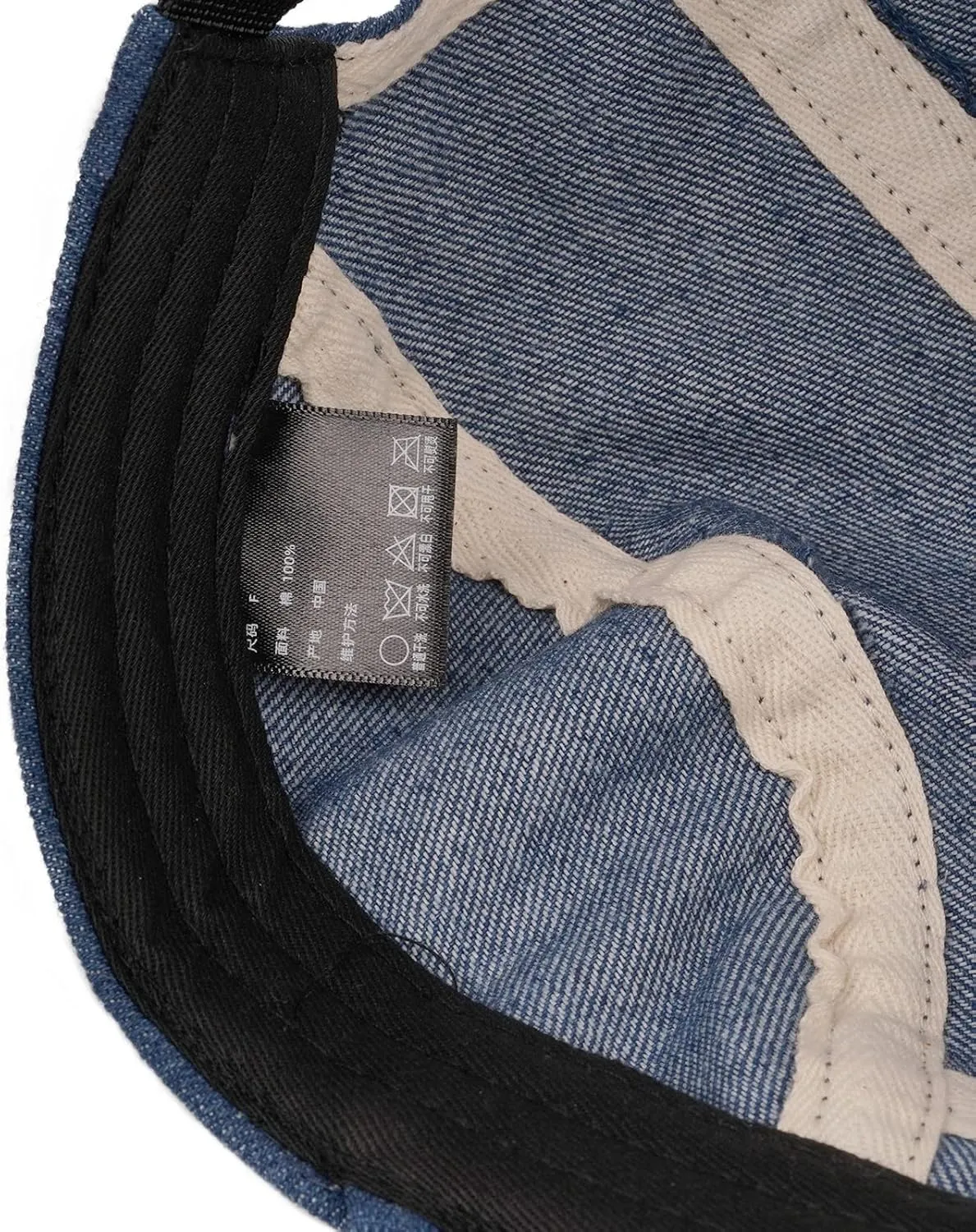 Clakllie Stylish Short Bill Hat Denim Baseball Cap Soft Flat Brim Snapback Hats Trucker Hat Casual Dad Hats Hip Hop Cadet Cap