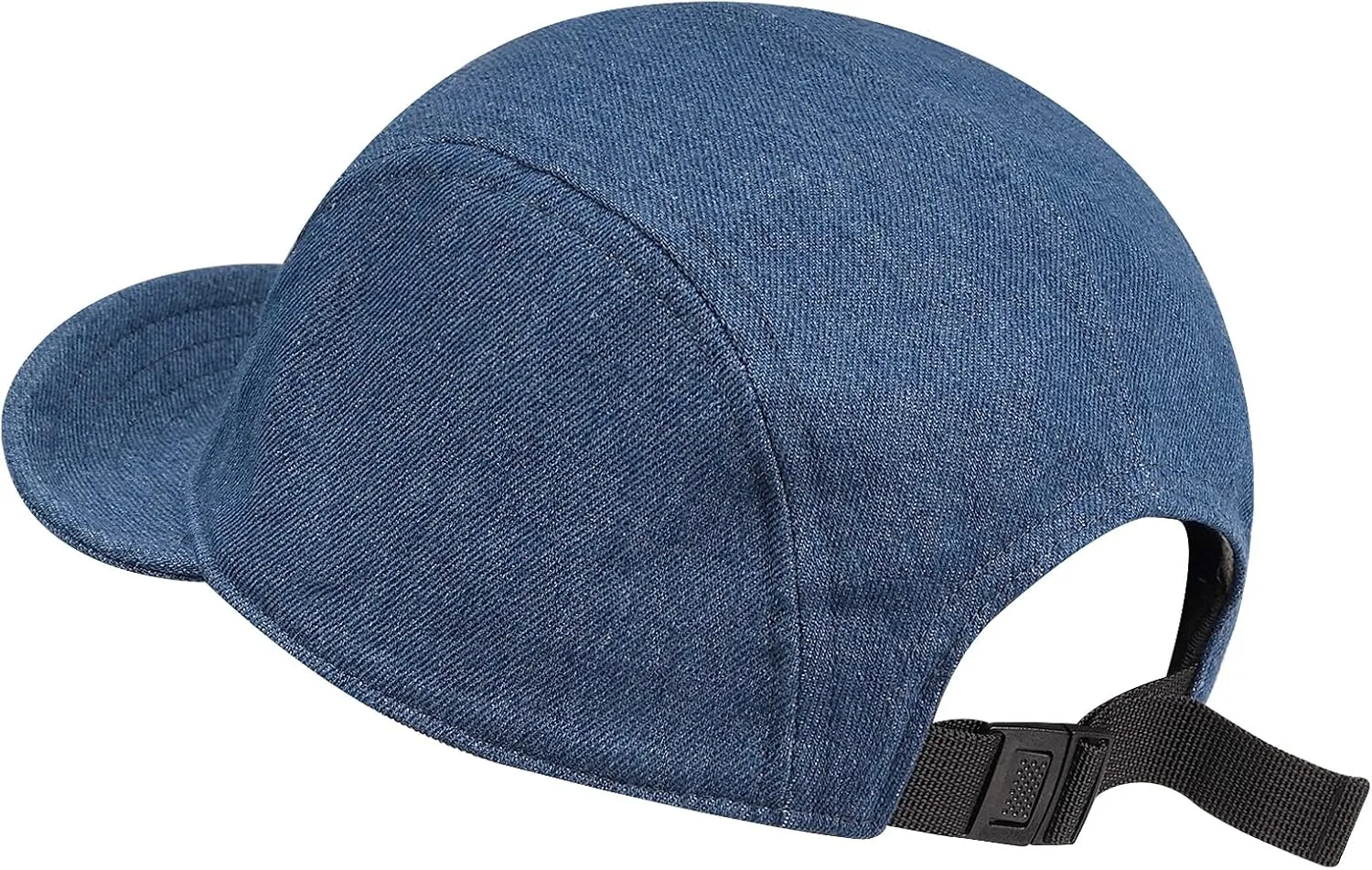 Clakllie Stylish Short Bill Hat Denim Baseball Cap Soft Flat Brim Snapback Hats Trucker Hat Casual Dad Hats Hip Hop Cadet Cap