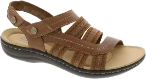 Clarks Women's Laurieann Erin Flat Sandal, Tan Combi, 7.5