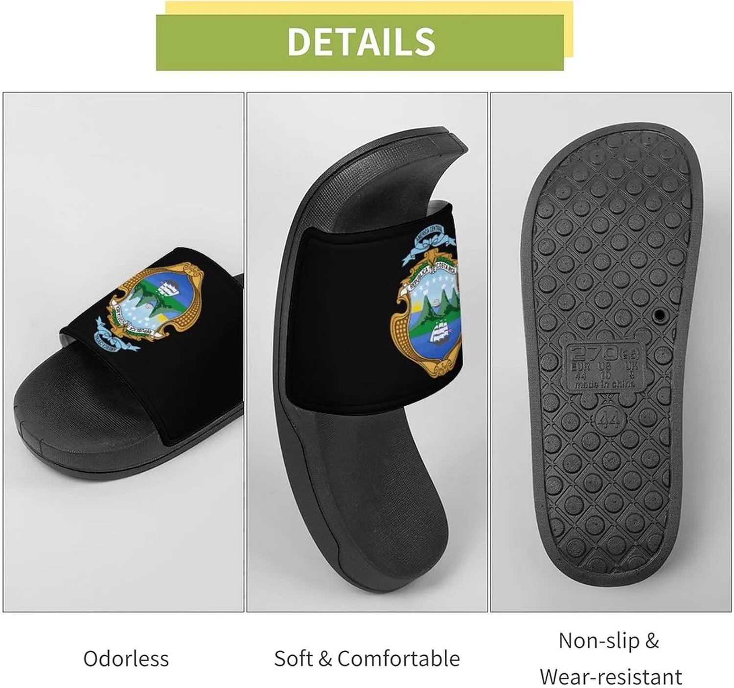 Coat of Arms of Costa House Sandals Non-Slip Bathroom Slippers Beach Summer Shoes for Men Women