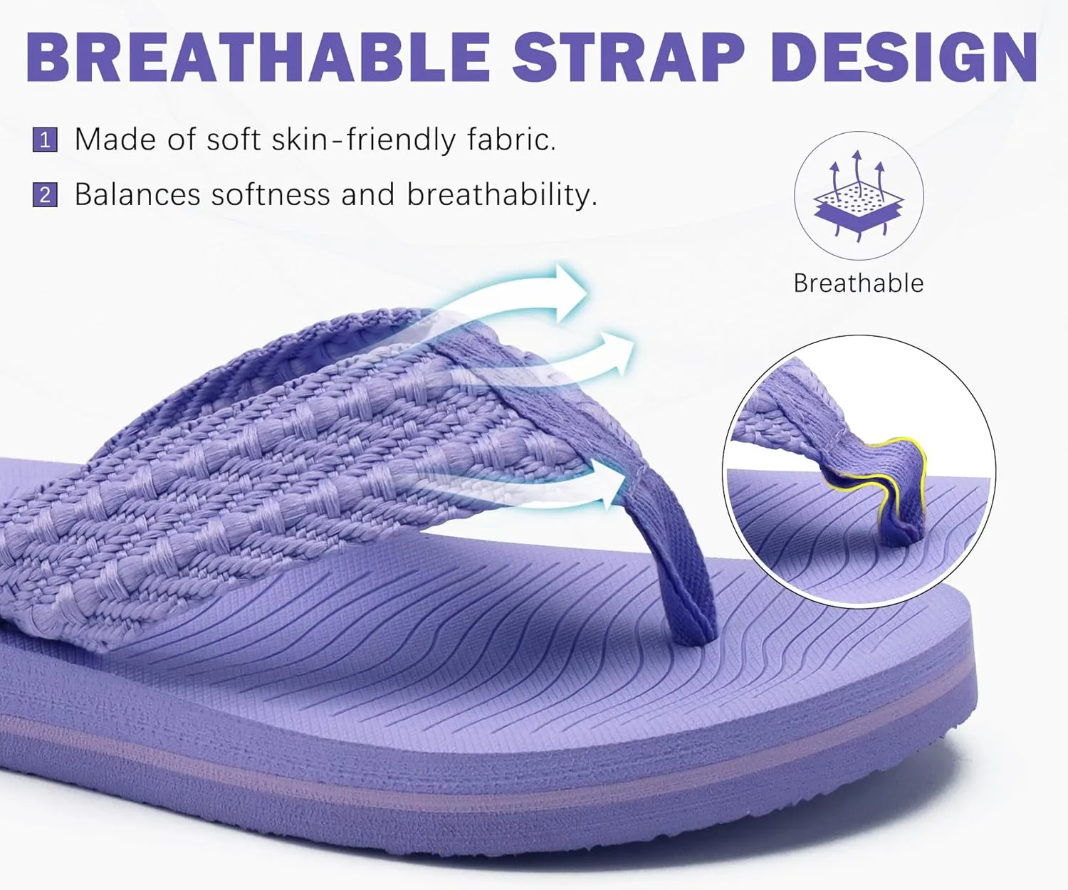 COFACE Womens Orthopedic Flip Flops Comfortable Orthotic Sandals Cushion Recovery Plantar Fasciitis Walking Slip On Ladies Flip Flops for Woman Size 5-11