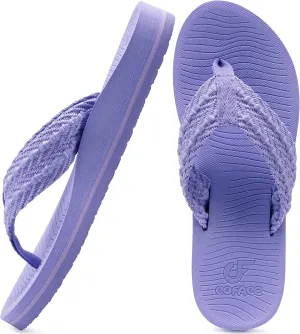 COFACE Womens Orthopedic Flip Flops Comfortable Orthotic Sandals Cushion Recovery Plantar Fasciitis Walking Slip On Ladies Flip Flops for Woman Size 5-11