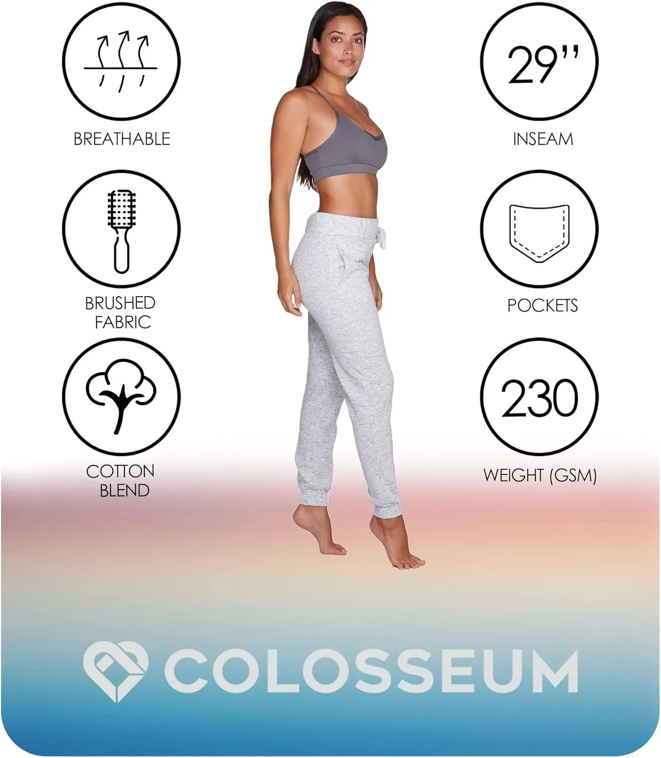 COLOSSEUM Active Women's Grace Fleece Jogger Pant with Pockets