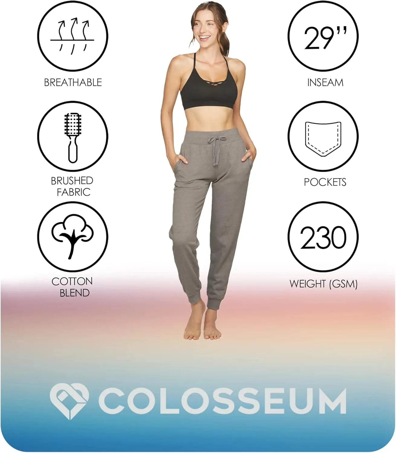 COLOSSEUM Active Women's Grace Fleece Jogger Pant with Pockets