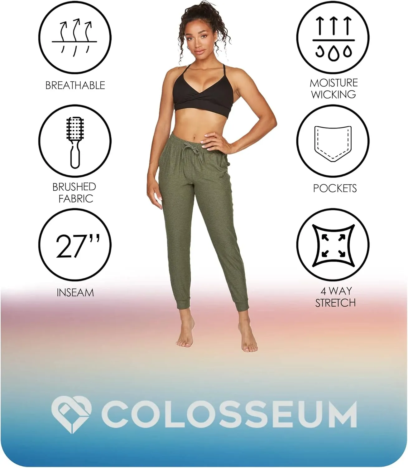 COLOSSEUM Active Women's Penny Jogger Pant with Pockets