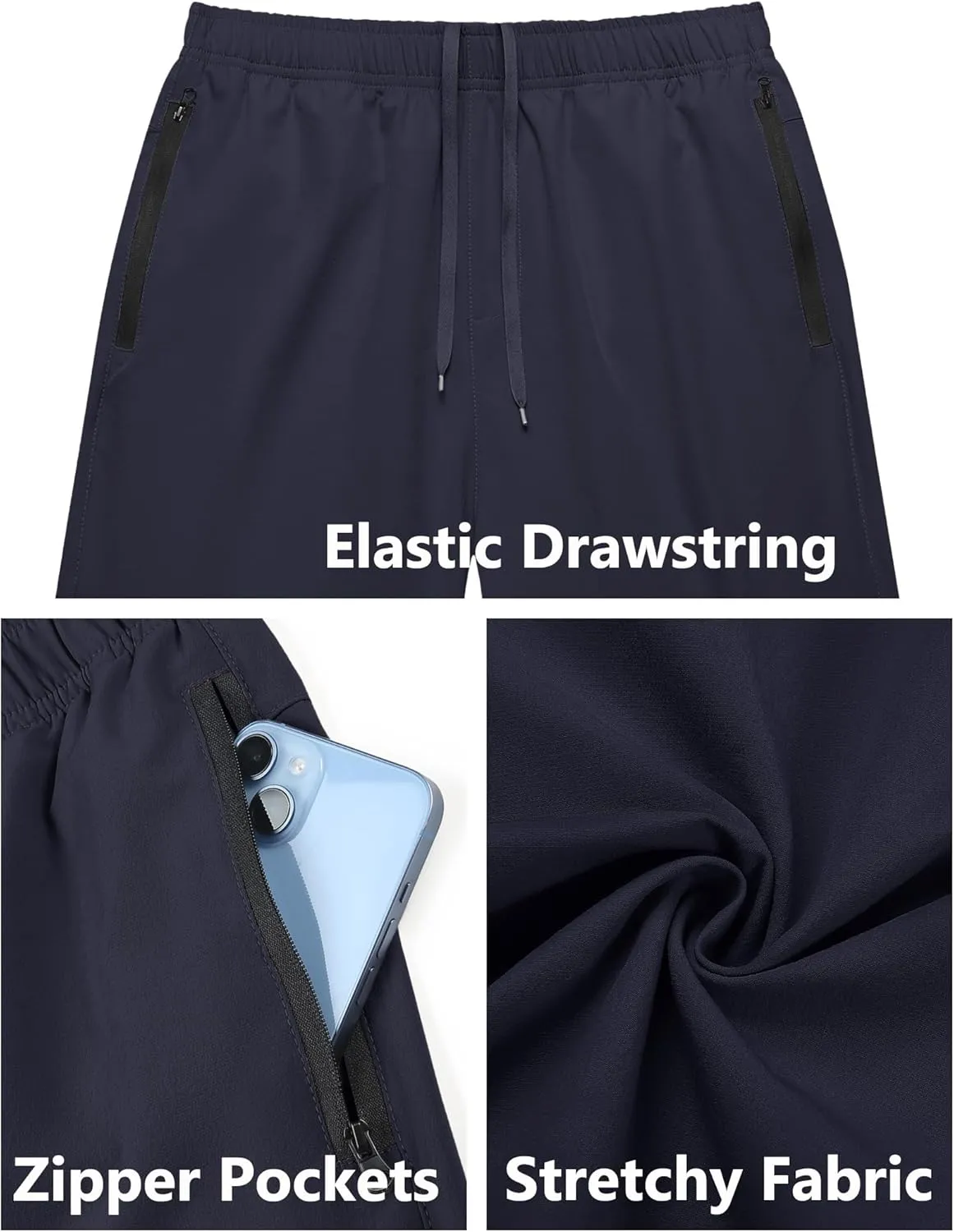 COOFANDY Men's Gym Workout Athletic Shorts Running Jogger Quick Dry Lightweight Shorts with Zipper Pockets