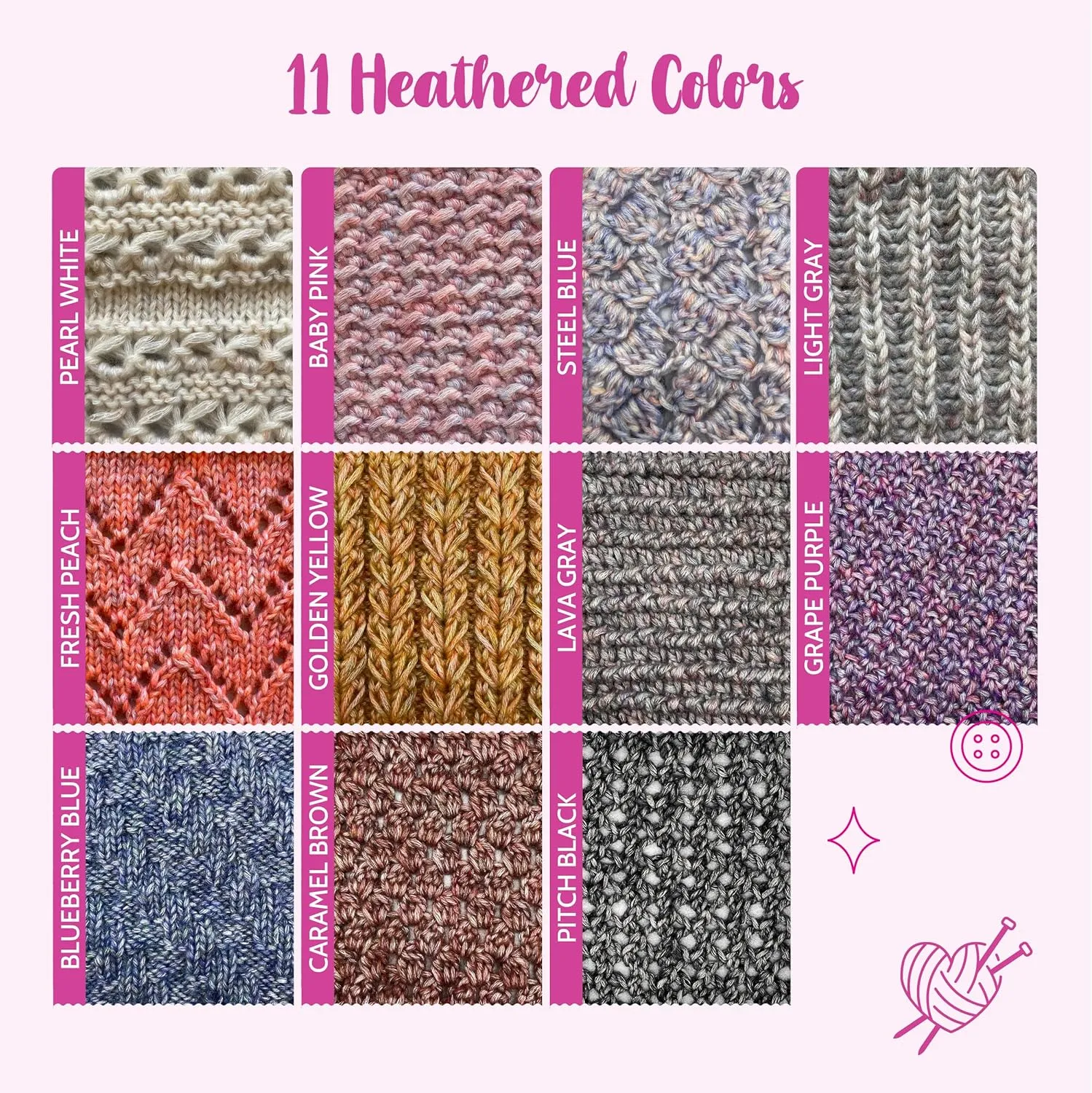 Cotton to The Core Worsted Weight Yarn for Crocheting, 3 Skeins, 654 Yds/300G, Free Patterns - Soft Cotton Yarn for Knitting - #4 Medium Worsted Weight - Bumblebee Pack