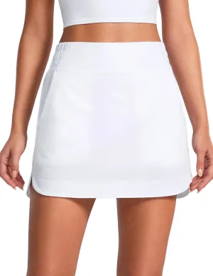 CRZ YOGA High Waisted Golf Skirts for Women A Line Tennis Athletic Casual Skort with Inner Shorts Pockets