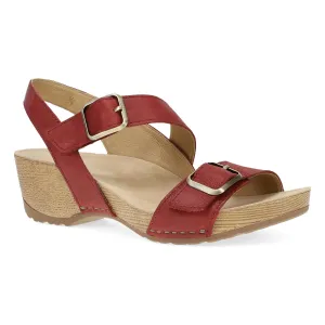 Dansko Women's Trinity Nubuck Sandal - Cayenne Burnished