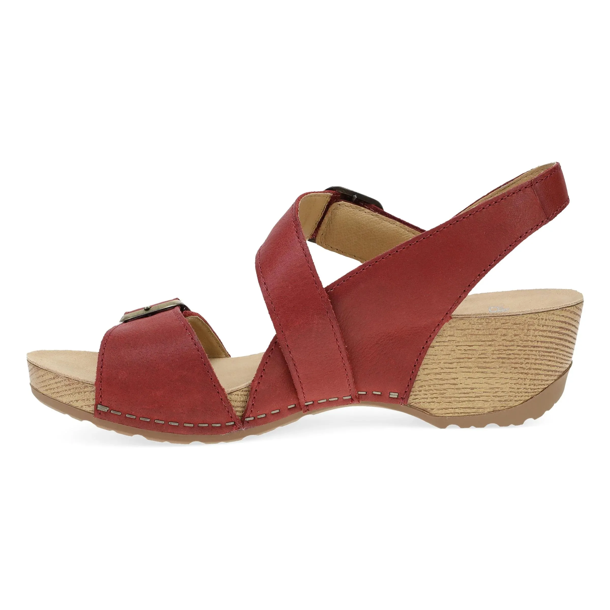 Dansko Women's Trinity Nubuck Sandal - Cayenne Burnished
