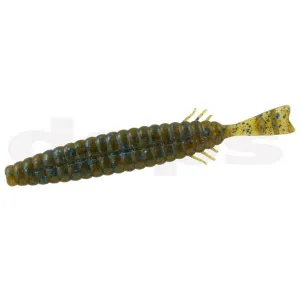 Deps Worm Bull Slender 4.7inch #71 Green Pumpkin/Blue Flake