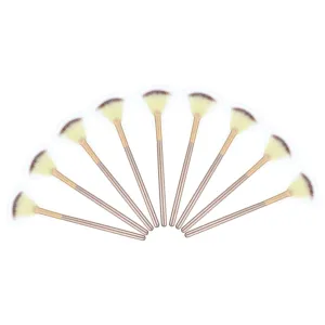 Didiseaon 9pcs Fan Makeup Brush Soft Blending Highlighter Brush for Blush Face Powder Daily Makeup for Girls Manmade Color