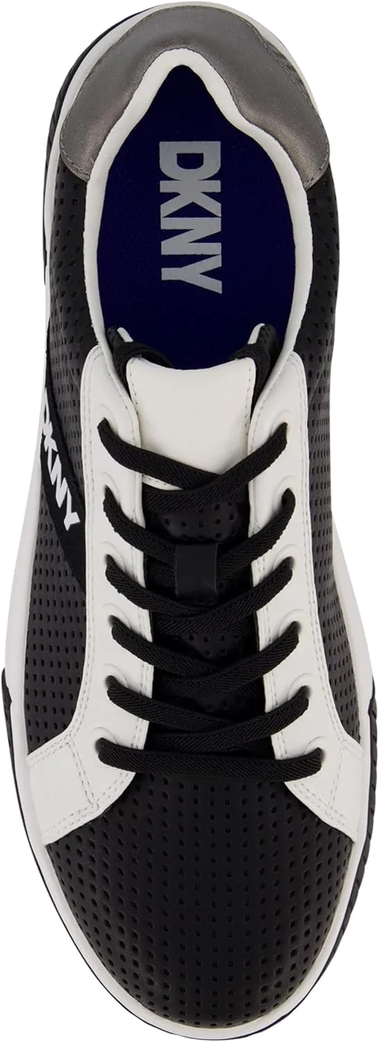 DKNY Men's Rubber Sole Round Toe Shape Lace-up Sneakers
