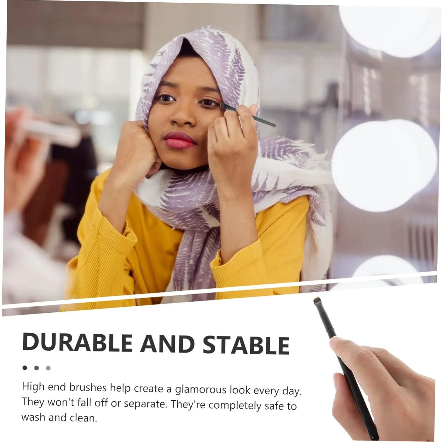 DOITOOL 9pcs Eyeliner Brush Makeup Tools for Eye Shadow Application Includes Flat and Angled Brushes for Everyday