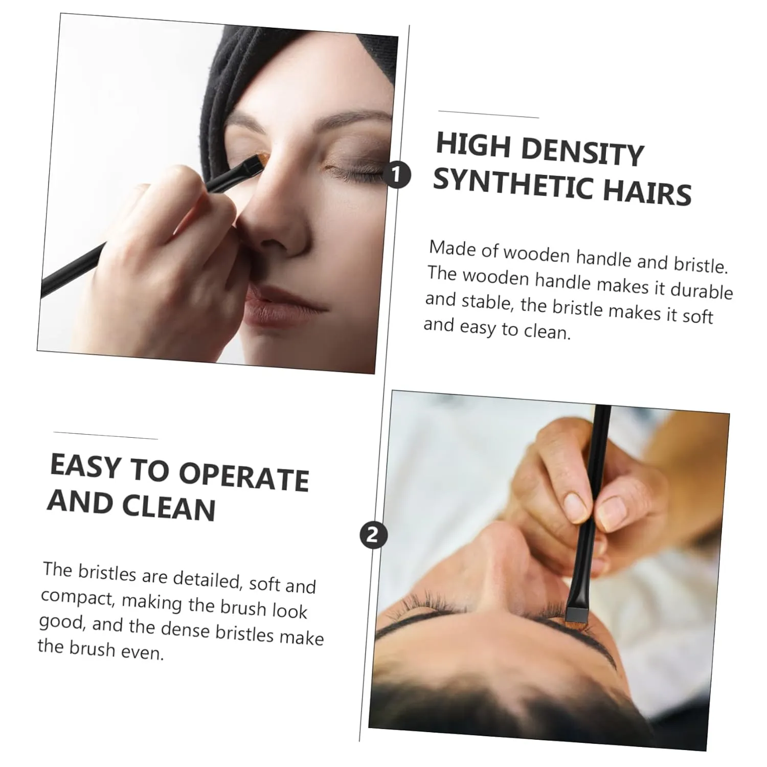 DOITOOL 9pcs Eyeliner Brush Makeup Tools for Eye Shadow Application Includes Flat and Angled Brushes for Everyday