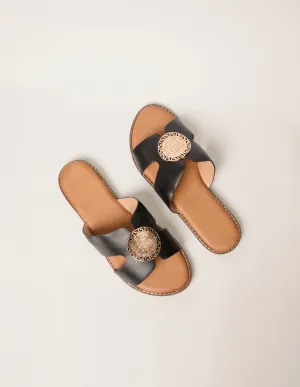 Don't miss out Hot item Front Gold Circle Sandals