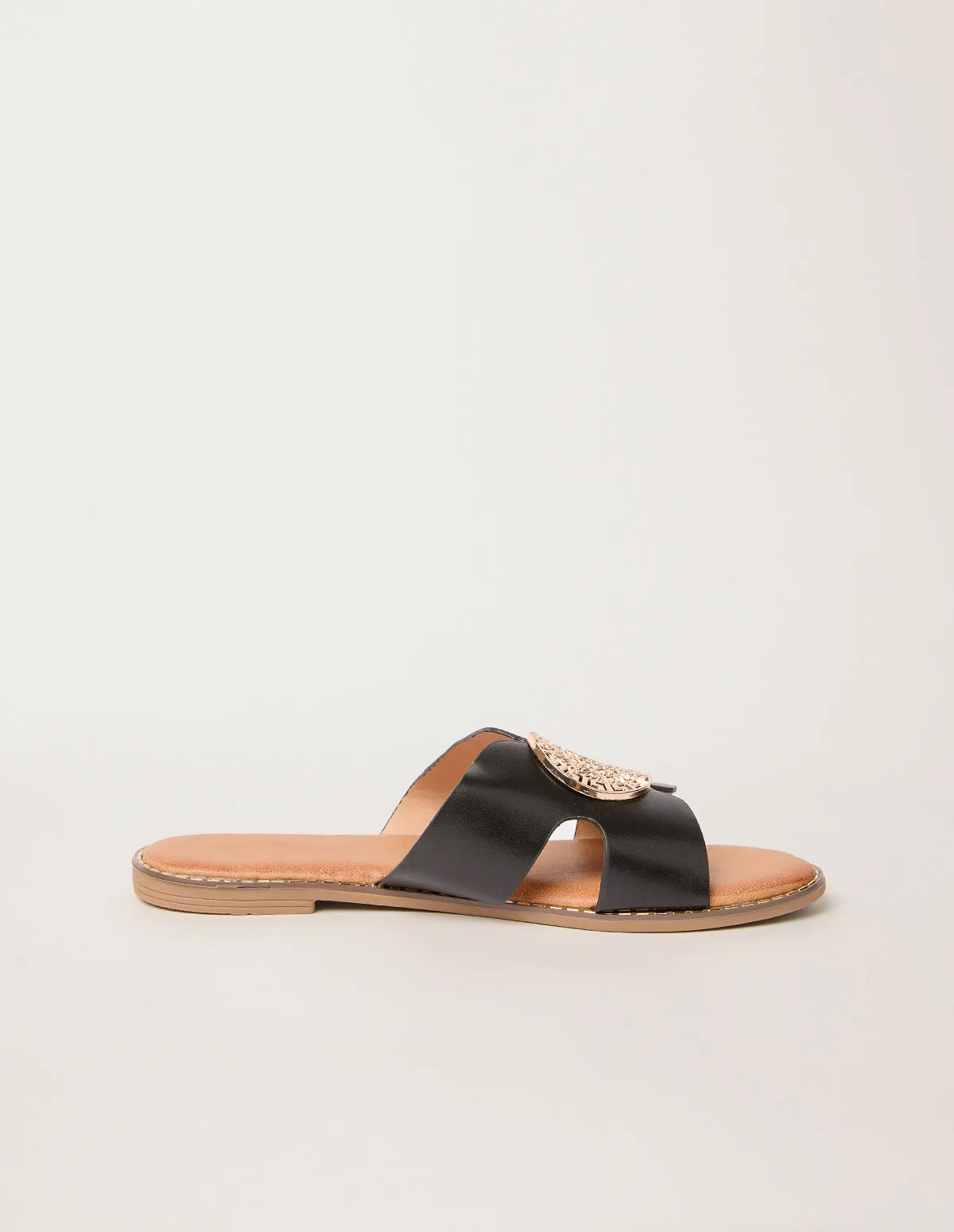 Don't miss out Hot item Front Gold Circle Sandals