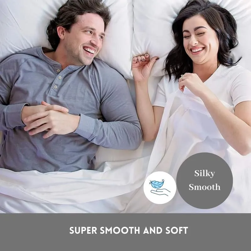 DreamFit DreamComfort Microfiber StaDry Technology Cooling Bed Sheets with Elastic Corner Straps for Adjustable Bed Extra Deep Pocket up to 20 inch Crafted in USA Split King Sheet Set Sage