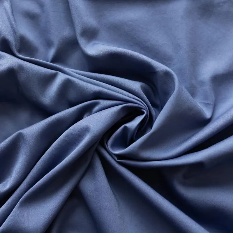 DreamFit DreamCool 100% Pima Cotton Sheets with Elastic Corner Straps 20 Inch Extra Deep Pocket Crafted in USA Bedding Guaranteed to Stay On Luxury Sheets California King Sheets Set Blue