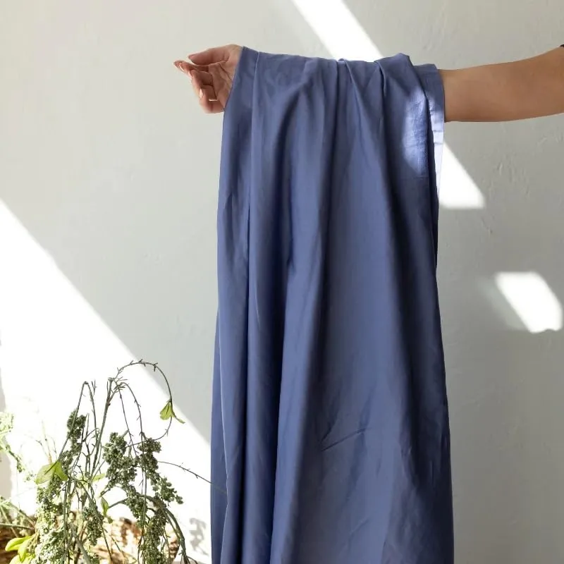 DreamFit DreamCool 100% Pima Cotton Sheets with Elastic Corner Straps 20 Inch Extra Deep Pocket Crafted in USA Bedding Guaranteed to Stay On Luxury Sheets California King Sheets Set Blue