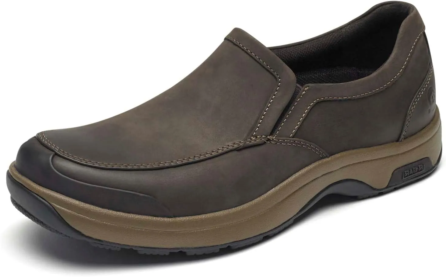 Dunham Men's Battery Park Waterproof Slip-On Loafer, Brown Nubuck, 16 XX-Wide
