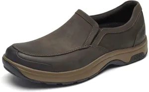 Dunham Men's Battery Park Waterproof Slip-On Loafer, Brown Nubuck, 16 XX-Wide