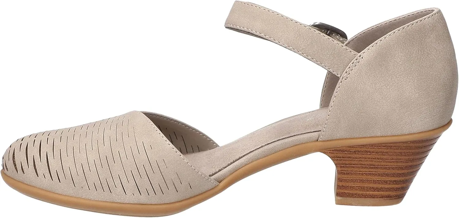 Easy Street Women's Justina Heeled Sandal, Grey, 8.5