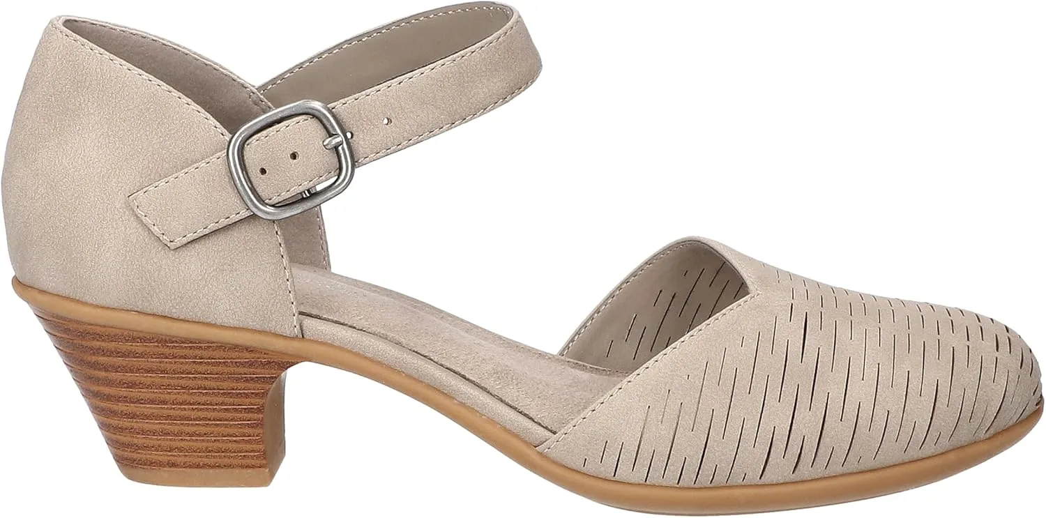 Easy Street Women's Justina Heeled Sandal, Grey, 8.5