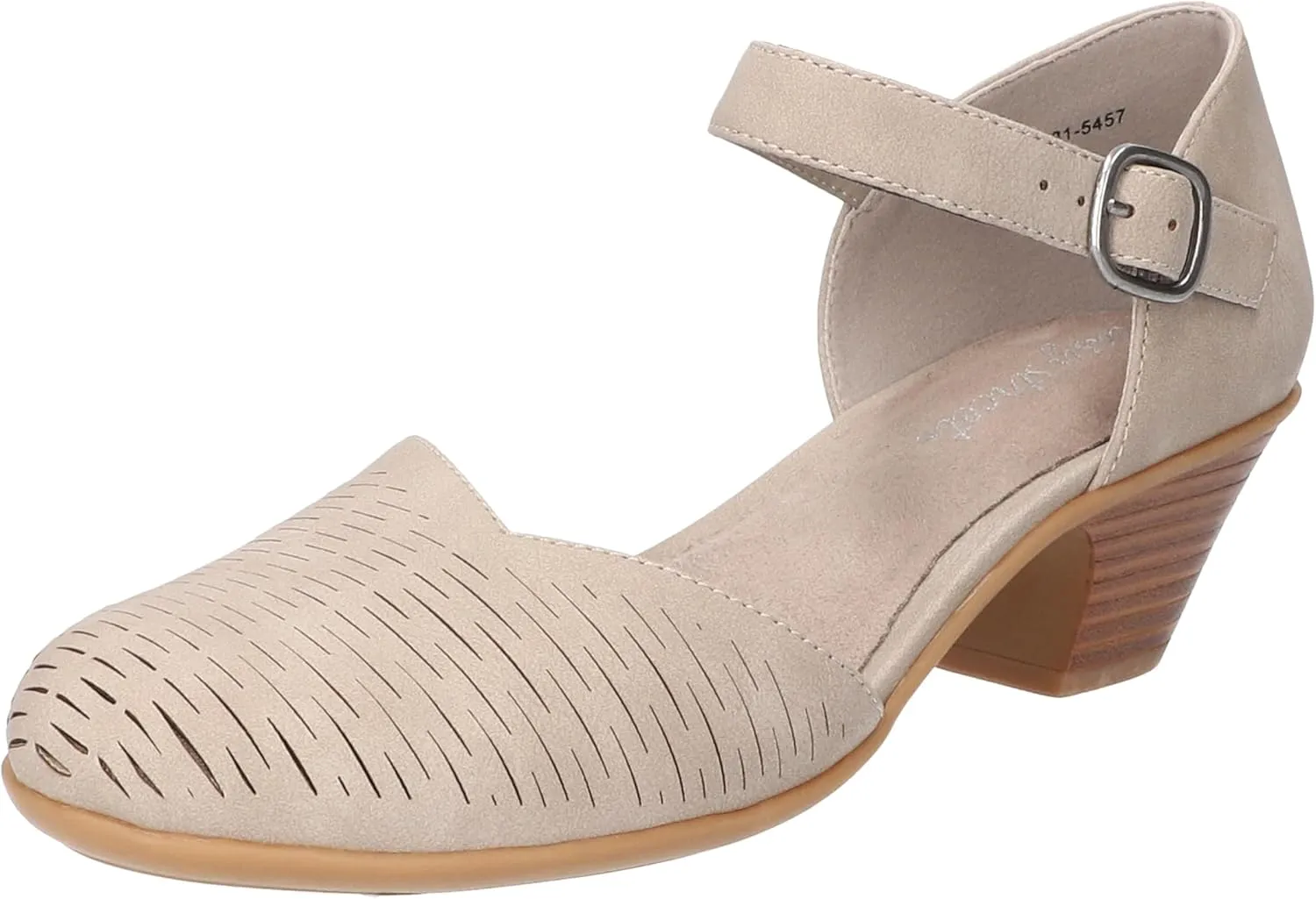 Easy Street Women's Justina Heeled Sandal, Grey, 8.5