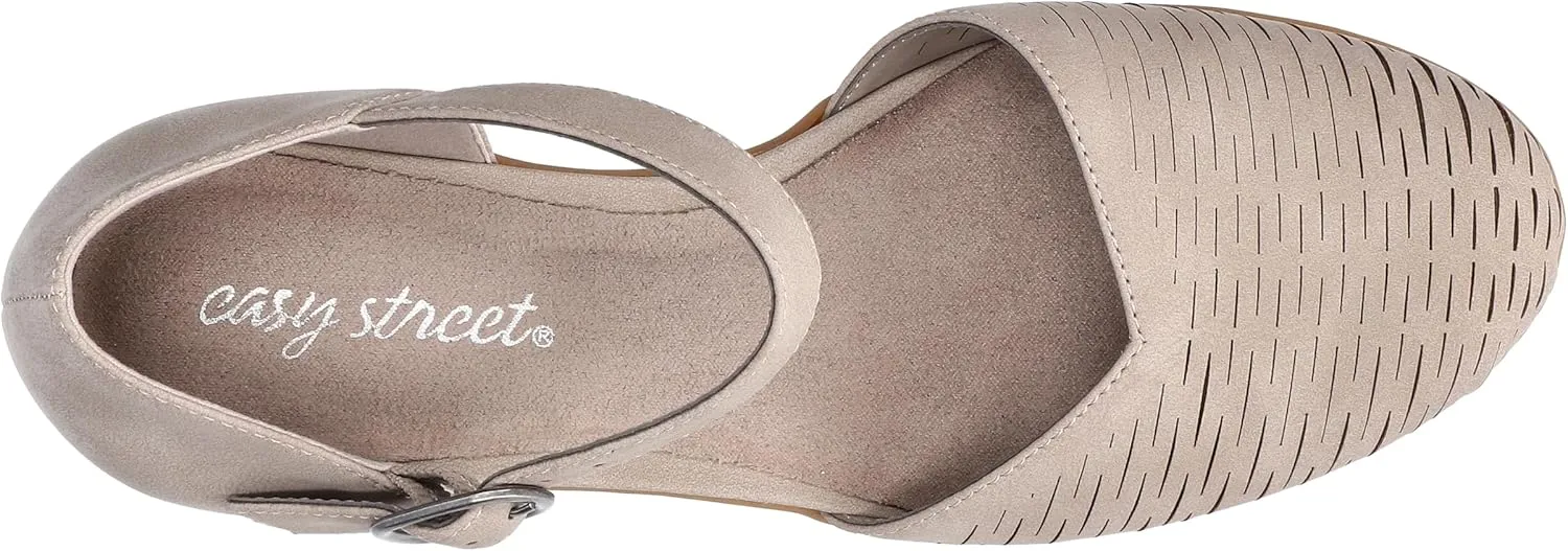 Easy Street Women's Justina Heeled Sandal, Grey, 8.5