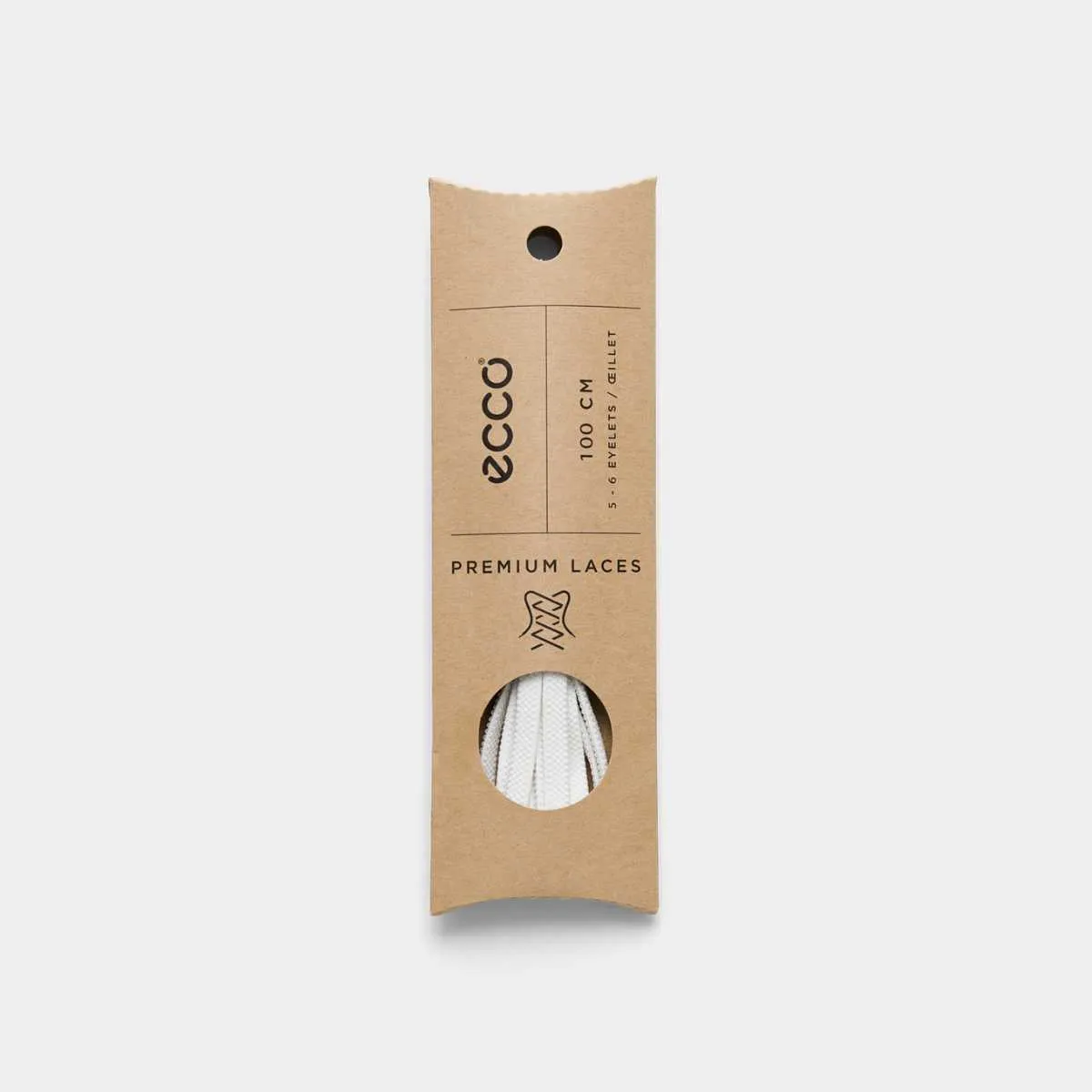 ECCO Elastic Flat Lisse Hvit 85cm