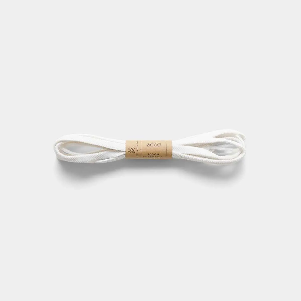 ECCO Elastic Flat Lisse Hvit 85cm