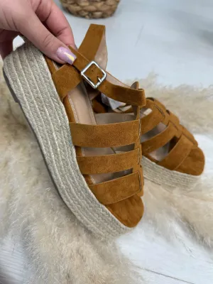 Emmy Gladiator Style Platform Mules