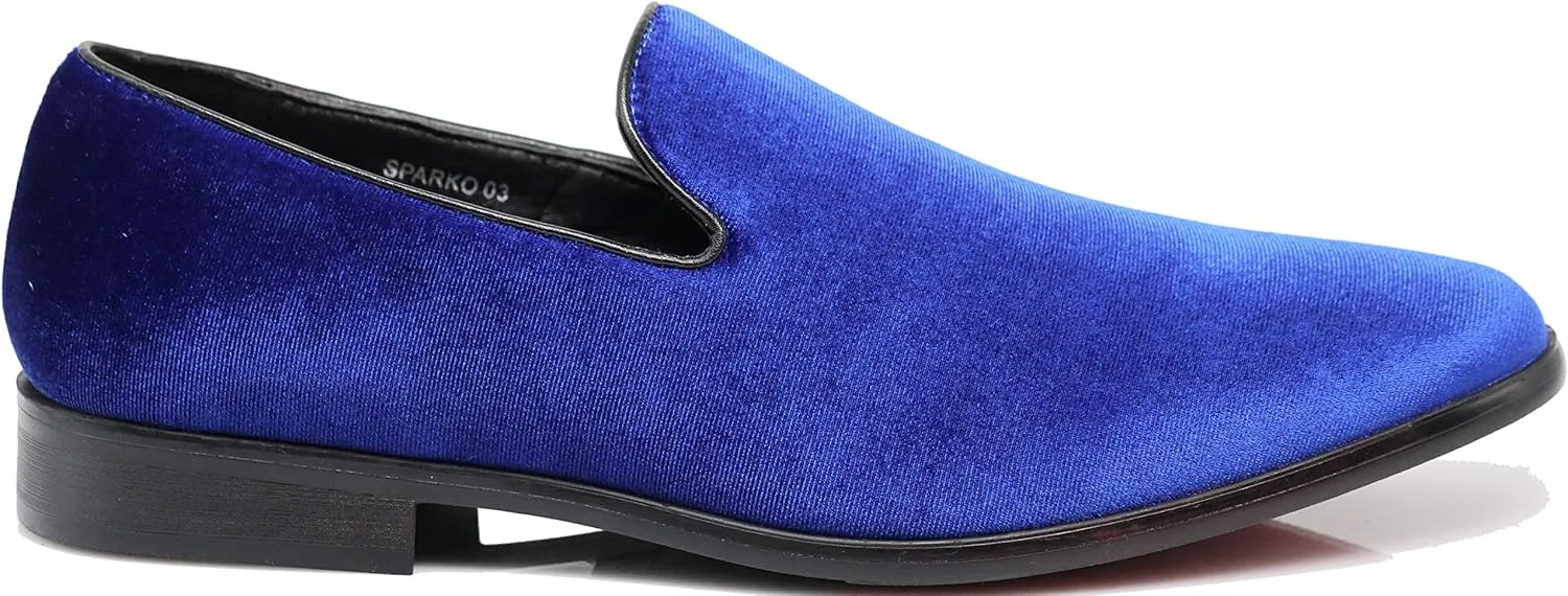 Enzo Romeo Men's Fashion Formal Tuxedo Slip On Loafer Velvet Dress Shoes SKO03