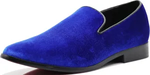 Enzo Romeo Men's Fashion Formal Tuxedo Slip On Loafer Velvet Dress Shoes SKO03