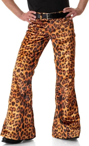 EVEDESIGN Mens Bell Bottom Velvet Pants 60s 70s Disco Outfits for Men Vintage Flared Jeans