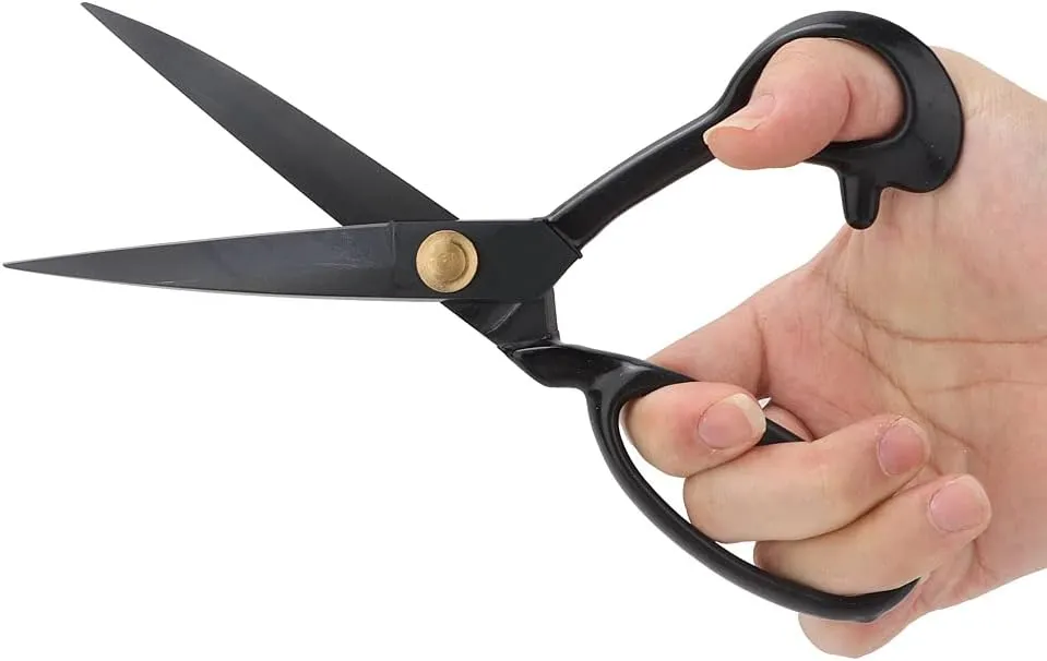 Fabric Scissors, Adjustable Sewing Scissors Retro Black Steel Clothes Leather Craft Tailor Scissors Sewing Accessories Sewing Scissors Craft Scissors for Cloth Cutting Quilting