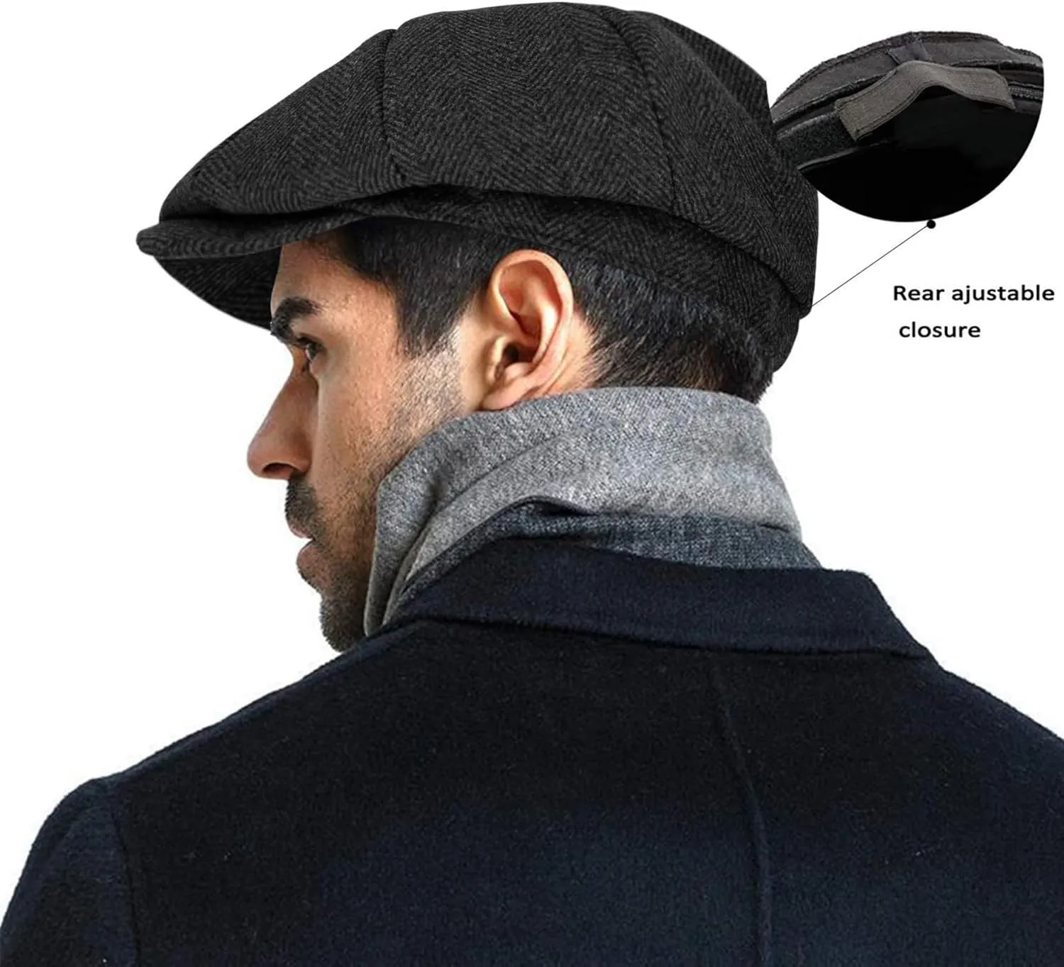Fashion Men’s Classic Newsboy Gatsby Hat Blend Wool Vintage Flat Ivy Cabbie Cap Boyfriend Gifts(Medium/Large/X-Large)