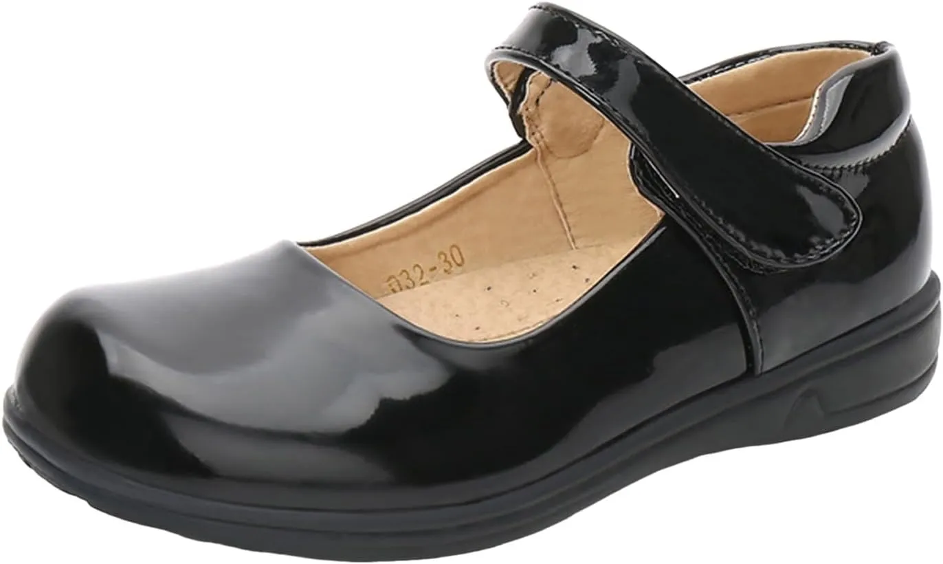 Fashion Summer and Girls Leather Shoes Boots Student Dress Shoes Performance Hook Loop Slip Girls Sneakers Size 11
