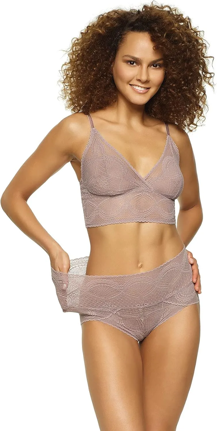 Felina | Finesse Lace Cami Bralette & Mock-Wrap Brief | 2-Piece Set