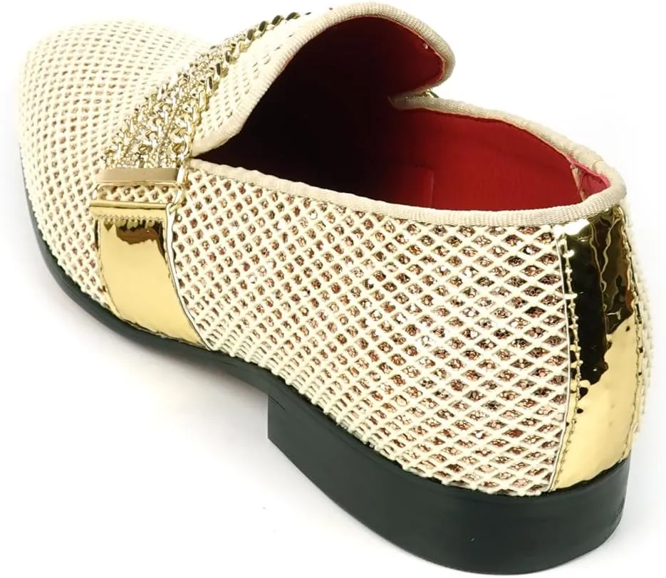 FI-7528 Metalic Chain Slip on Loafer