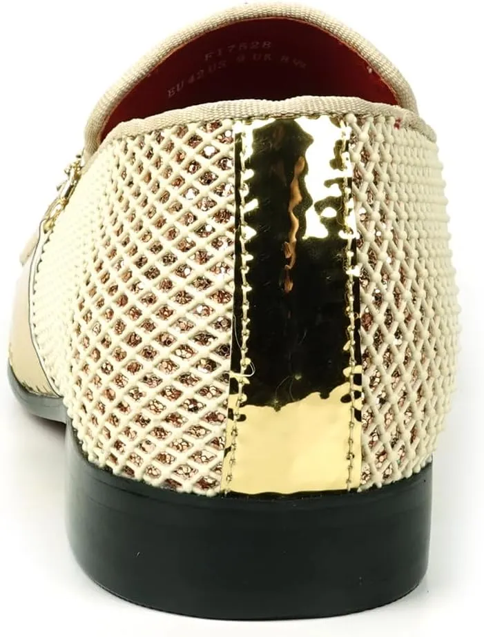 FI-7528 Metalic Chain Slip on Loafer