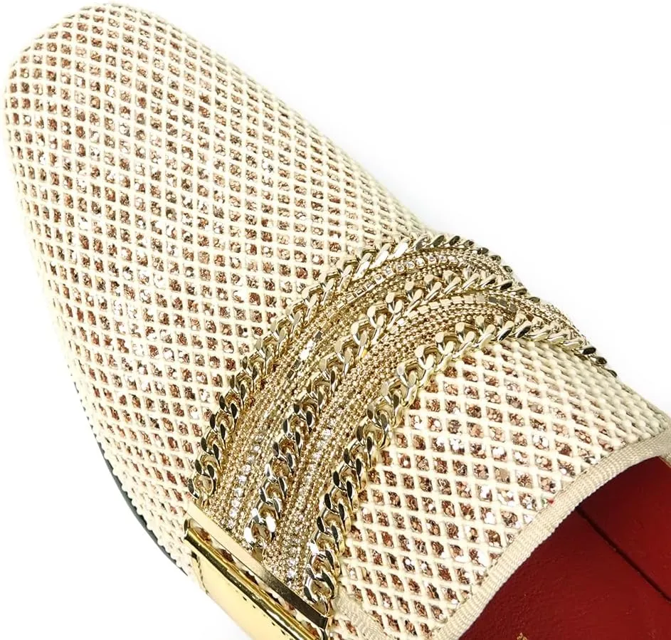 FI-7528 Metalic Chain Slip on Loafer
