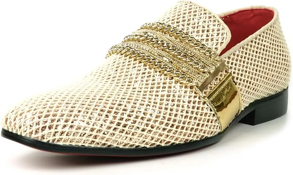 FI-7528 Metalic Chain Slip on Loafer