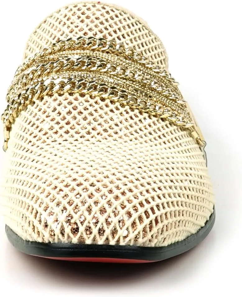 FI-7528 Metalic Chain Slip on Loafer